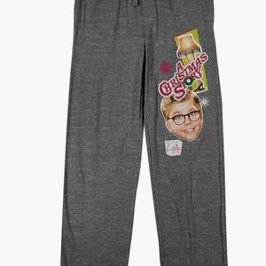 A Christmas Story Drawstring Pajama Pants Gray
